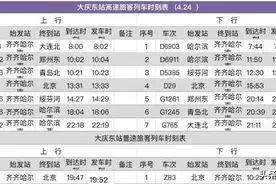 注意！4月24日起经停大庆东站的7趟动车停运图片
