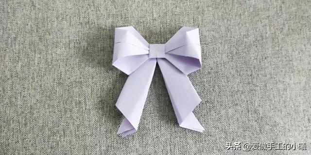 蝴蝶结折纸图解,简单又漂亮欢迎,学习更多幼儿手工小制作.