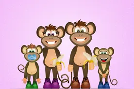 成年人读《小猴子下山》图片