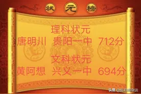 2020年贵州高考文理状元图片