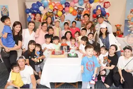 谢天华妻子为3岁女儿办生日派对，场面隆重盛大，一对子女颜值高图片