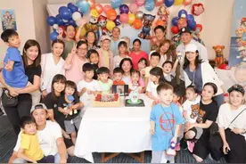 谢天华妻子为3岁女儿办生日派对，场面隆重盛大，一对子女颜值高图片