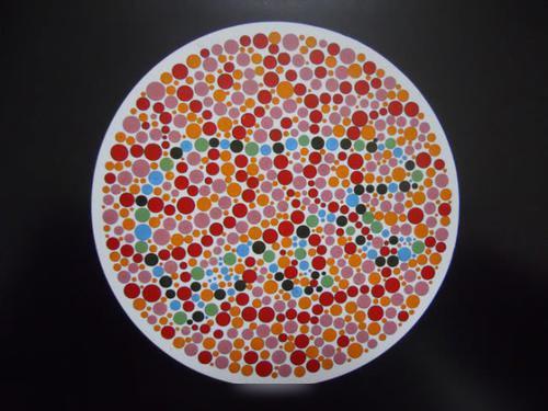 5张色弱检测,聪明人能看到7组片,一般人只能看到5或6组