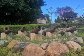 福建厦门，胡里山炮台对面是金门县，站在这个位置看一清二楚图片