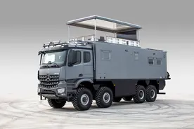 分时四驱＋全时八驱还带升顶露台，诺马迪森自行式越野房车图片