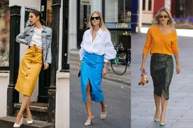 初秋穿啥好？皮裙很流行，万茜杨颖李沁刘雯这些美女都喜欢，好酷图片