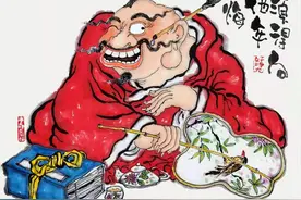 疯子说画：独卧半山亭，笑看闲人争。红尘本浮云，何来论输赢图片