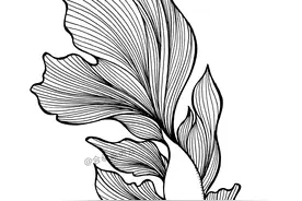 一支平时用的签字笔，教你画一条可爱的线描小金鱼图片