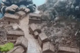 男孩玩泥巴妈妈不嫌脏，网友也大赞有天赋！这样玩耍的孩子更聪明图片