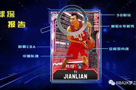 「2K20」关于中国球员易建联的详细球探报告图片