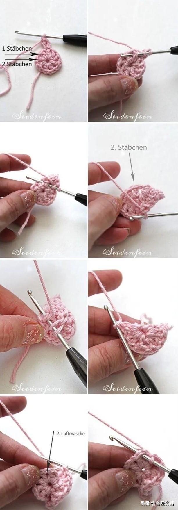 温暖毛线钩鱼鳞的方法