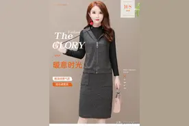 2020早秋新款时尚连衣裙两件套图片