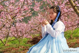 人间三月芳菲始，春暖花开待君来，花美人更美图片
