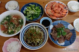 北京四口之家的假期午餐，有荤有素营养健康，家常饭菜最好吃图片