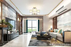 266平米中式风格复式楼，玄关改造大气敞亮，足不出户赏四季美景图片