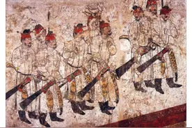 壁画中的唐朝风俗：小小鞶囊折射出浓浓的民族韵味图片