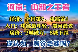 河南：GDP全国第5，中部第1，13城破千亿，漯河最老，2城房价破万图片