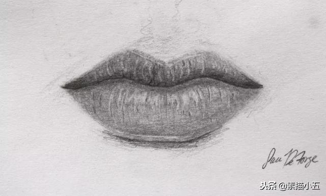 嘴巴怎么画素描简单,最基础的素描嘴唇教程,详细的步骤讲解,零基础的
