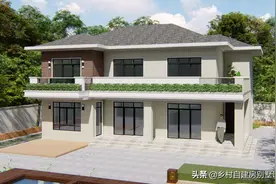 有庭院露台，四川农村41万现代别墅，小院种菜养鸡，美观又接地气图片