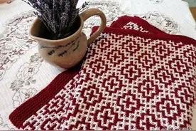 很喜欢的拼色提花盖毯图片