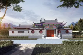 河南出了个大老板，在村里建了栋中式祠堂，隔壁村的人都绕路来看图片