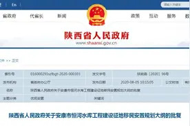 安康恒河水库工程建设征地移民安置规划大纲获批图片