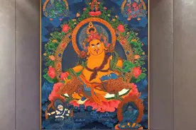 顶级五部财神唐卡，一起欣赏一下图片