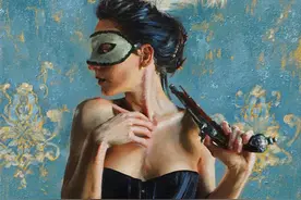 女画家琳达画中的情感和故事图片
