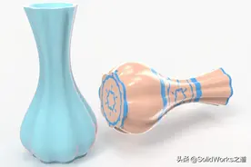SolidWorks画个波浪截面花瓶，一个扫描搞定，说简单也简单图片