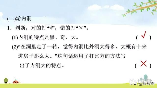 四年级下册语文第17课《记金华的双龙洞》图文详解及同步练习