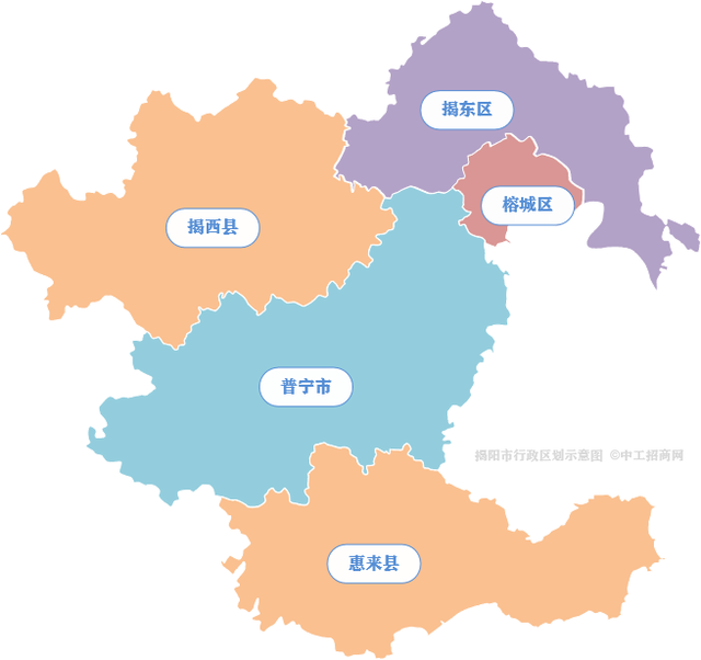广东21个地级市行政区划图（2021）