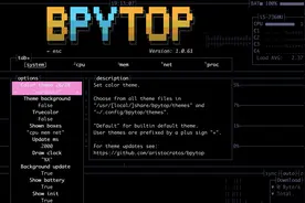 Bpytop——游戏风格的主机资源监控工具图片