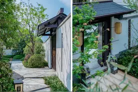 适合老两口的庭院设计！假山养鱼池+喝茶休闲凉亭，简直太赞了图片