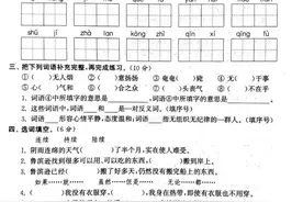 六年级下册语文第二单元测试卷，家长：说好的网课效果呢图片