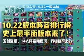 云顶之弈10.22版本阵容排行榜，玉剑登顶，9大T1阵容图片