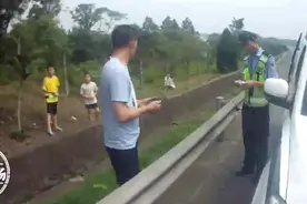 “觉得好玩！”四五个小孩钻进高速，捡起石头就砸向过往车辆图片