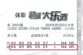徐州购彩者自选号中得体彩大乐透2284万元大奖图片