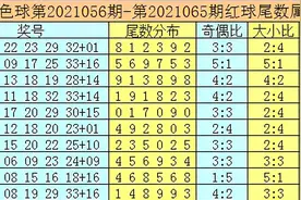 唐龙双色球第2021066期：红球尾数分析图片