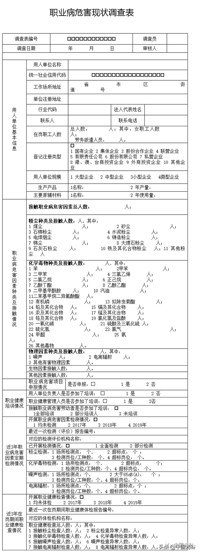 关于武汉东湖新技能开发区开展职业卫生现状调查的通知