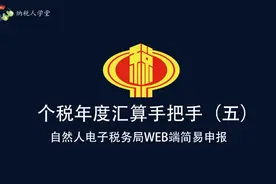 【手把手教你办汇算（五）】自然人电子税务局web端简易申报图片