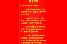 高考分数出炉，保定这些考生圆梦清华、北大图片