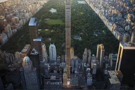 全球最细长摩天楼，细长比达到惊人的1:24，顶层复式4亿一套！图片