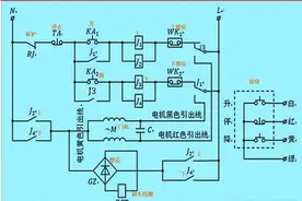四个继电器控制的单相卷闸门电路图图片