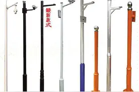 小区监控杆、监控立杆成品图片