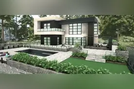 泳池、恐龙车库应有尽有，《方舟生存进化》主播的现代别墅超豪华图片