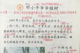 二年级语文下册，第4课《邓小平爷爷植树》知识点+课后同步练习图片