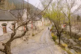 齐鲁第一村朱家峪村，好好的古村，非要整个违和的仿古寨门图片