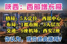 陕西2035：1个都市圈，4大支点，5大枢纽，9座机场，9城房价下跌图片