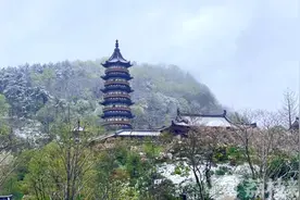 江苏下起十年来最晚“桃花雪”图片