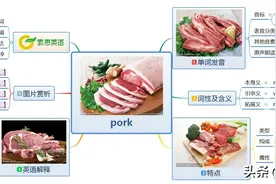 索思英语解码单词（第152个）——pork猪肉图片